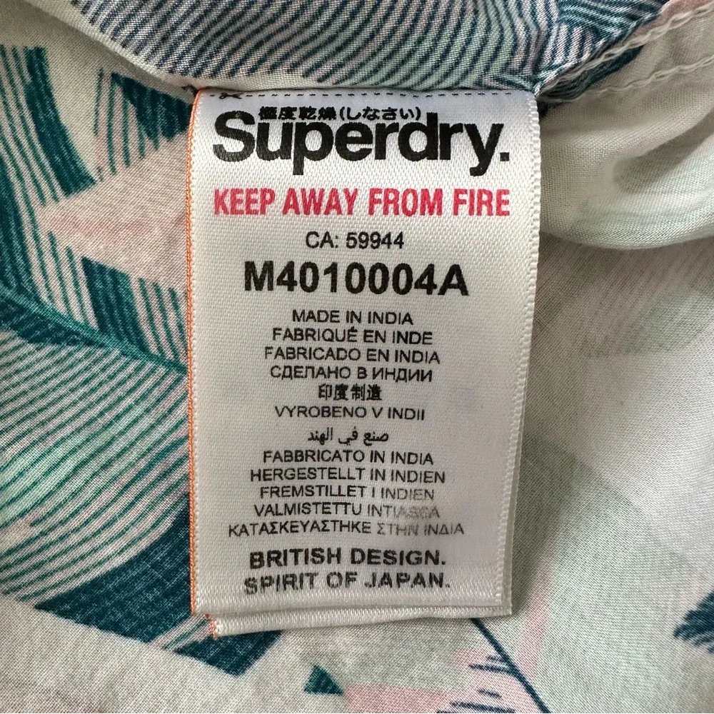 Superdry palm leaves button down shirt